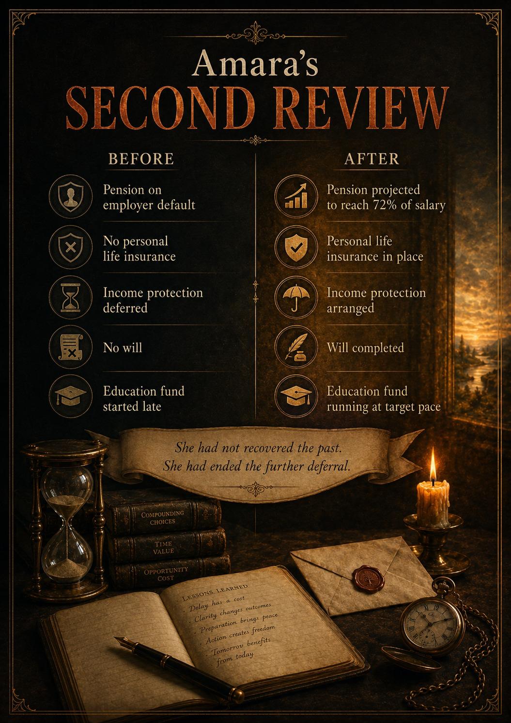 Amara’s Second Review — before and after the second review.