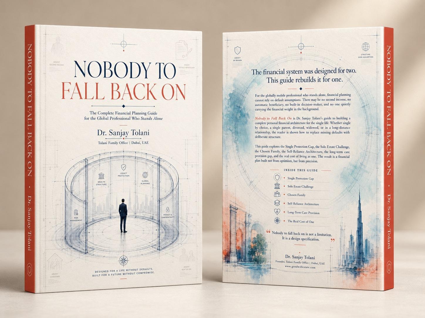3D mockup of Nobody to Fall Back On by Dr. Sanjay Tolani